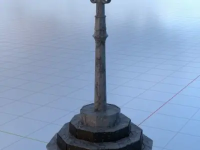 Memorial Statue Free low-poly 3D model