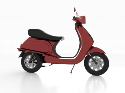 Scooter-Moped Low-poly 3D model