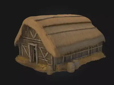 Thatched Cottage  Cozy Charm of Countryside Living 3D model