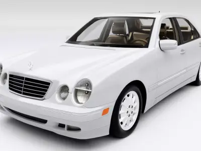 Mercedes-Benz E320 W210 4Matic Sedan 2002 Low-poly 3D model