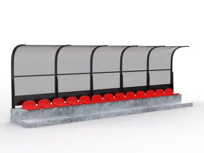 Soccer Bench 3D model