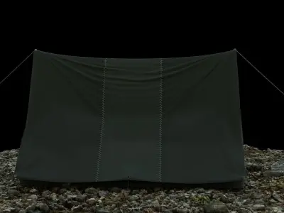french army tent  Free 3D model