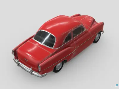 Chevrolet Club Coupe 1953 Low-poly 3D model
