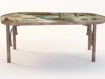 Classic Art Dining Table 3D model