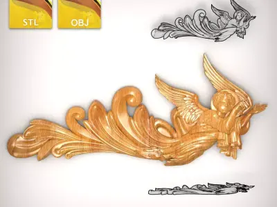 Angel 3d model for cnc 3dprint 3D model