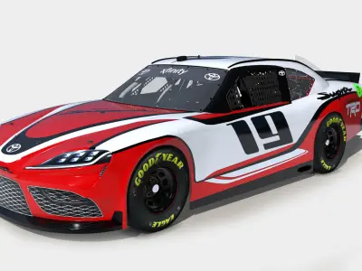 Toyota Supra 2019 Nascar Low-poly 3D model
