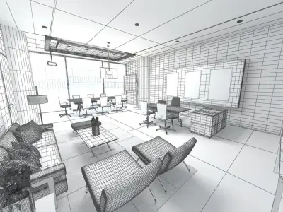 Large business office 3D model