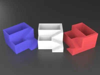 Elegant Pot Plant 2 with stairs 3D printable 3D print model 3D print model