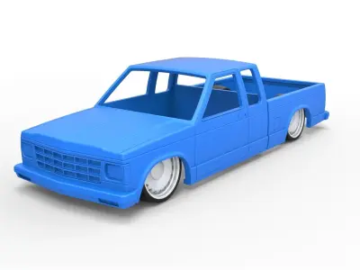 Shell and wheels Chevrolet Extended Cab Scale 1 to 25 3D print model