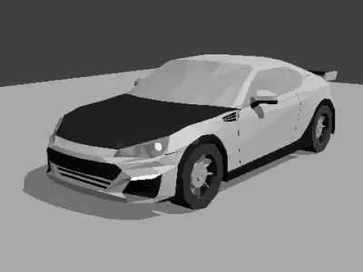Subaru BRZ GT Low Poly Low-poly 3D model