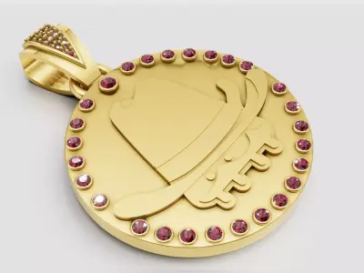 cowboy pendant 3D printable model 3D print model