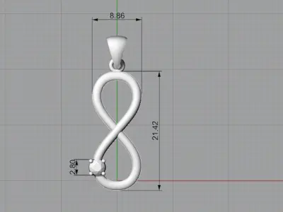 Infinity pendant Free 3D print model