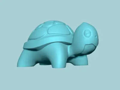 Cute Turtle Miniature - STL Printable 3D print model