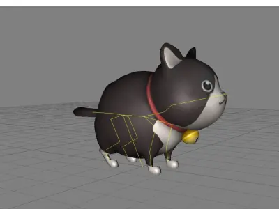 Lowpoly Animal Cartoon - Cat Low-poly 3D model