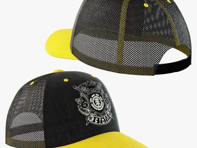 decorative set yellow 3D model