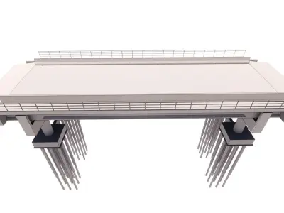 Ponte em concreto armado 3D model