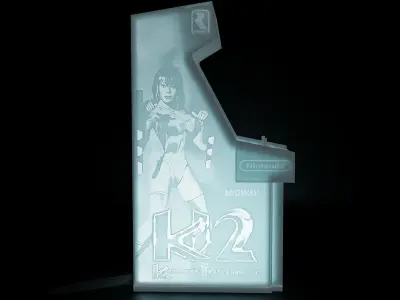 Killer Instinct 2 Arcade Cabinet with Lithophane 3D print model