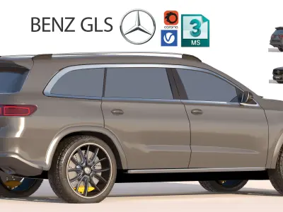BENZ GLS Low-poly 3D model