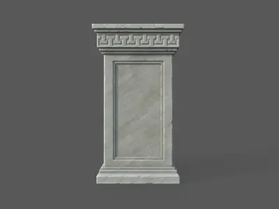 Roman Statue Holder Decoration Low-poly 3D model