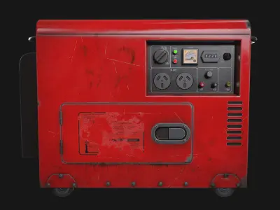 Diesel Generator Low-poly 3D model