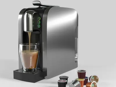 STARBUCKS COFFEE DECORATiON 3D Model Collection