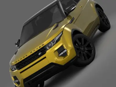 Range Rover Evoque Sicilian Yellow Limited Edition 2013 3D model