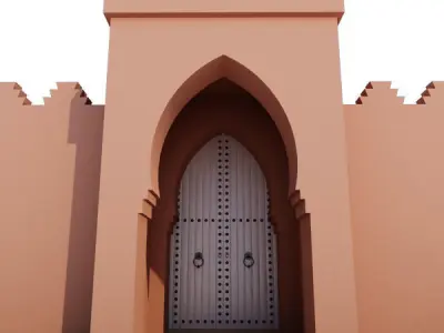 Traditional Moroccan Door Marrakech 3D model