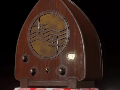 Philips art deco radio 3D model