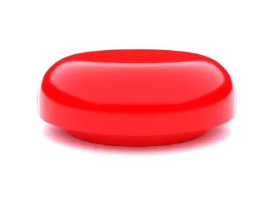 Red Simple Minimalistic Fridge Kitchen Magnet Free low-poly 3D model