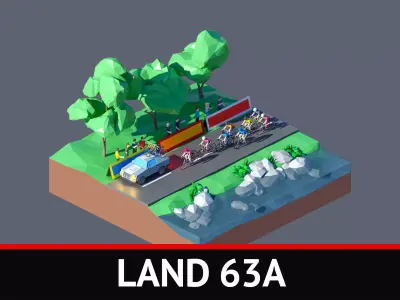 land 63A Low-poly 3D model