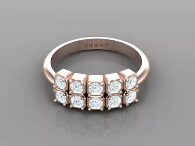 Solitaire Ring Version 1 SR10 3D model