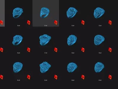100 PLUS TURKISH RING STL READY TO PRINT 3D print model