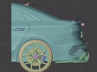 Audi RS3 2024  Rear Side  High-Quality 3D Printable Model 3D print model