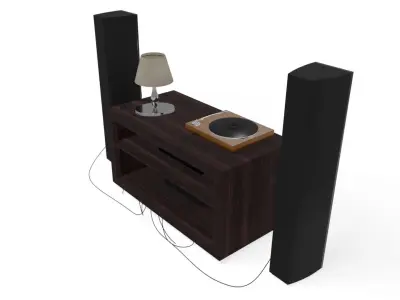 HiFi stereo system 3D model