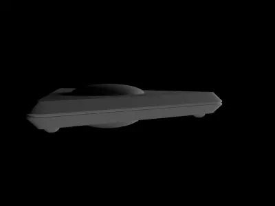 Triangle UFO version 3 Free low-poly 3D model