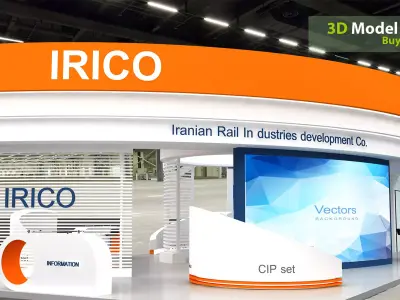 exhibition Low-poly 3D model