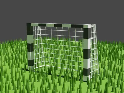 football goal Free low-poly 3D model