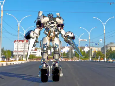 Sideswipe Autobot transformation  Low-poly 3D model