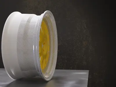 Rims White carbon aero turbo car aero  3D model