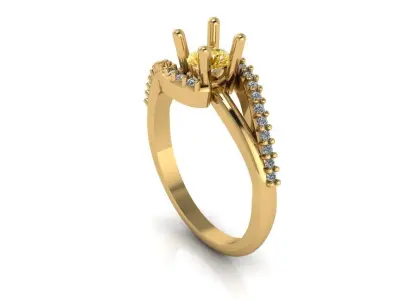 Dress Ring or Engagement Ring  3D print model