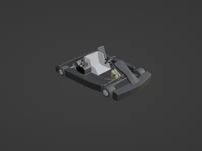 Karting Kart Low-poly 3D model