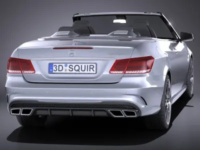 Mercedes-Benz E63 AMG Convertible 2015 VRAY 3D model