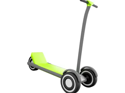 3d Kickboard mini economy 3-wheeled icon 3D model