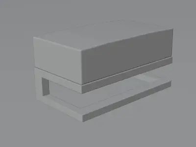 Bed Seat Low-poly 3D model