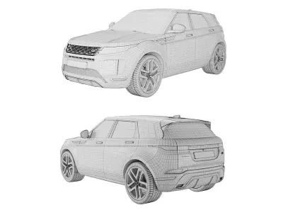 Range Rover Land Rover Evoque BLENDER 3D Model Cycles 3D model