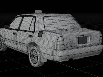 Hong Kong Taxi 3D model