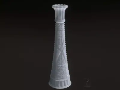 3D Printable Vintage Milk Glass Flower Vase 3D print model