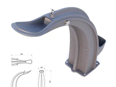 Banyan drinking fountain Free 3D model