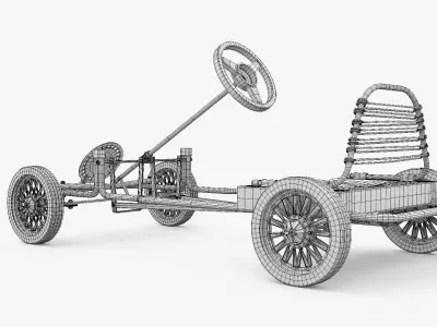 70s Pedal Car 3D model