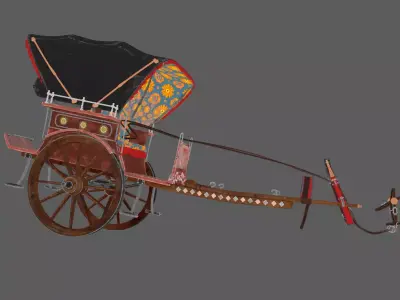 WoodenCart 3D model